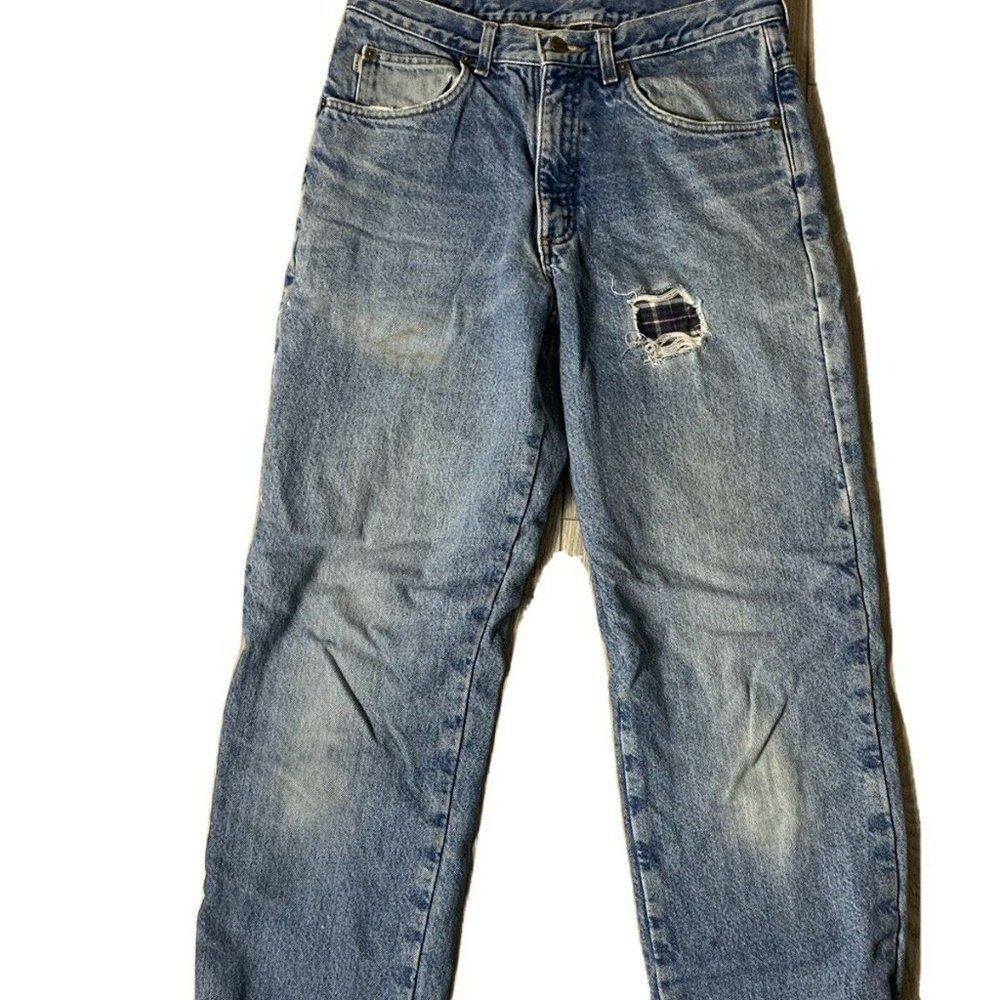 LL Bean Double L Relaxed Fit Mens Blue Jeans 31X30